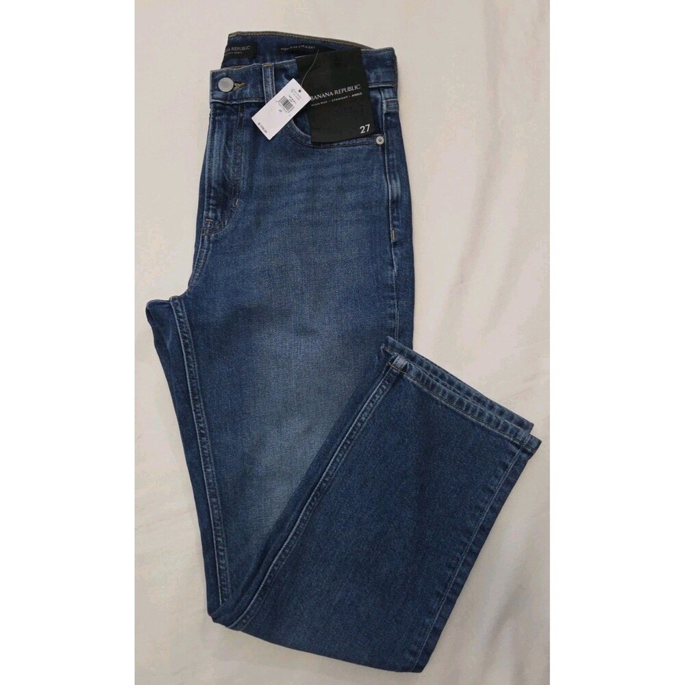 NWT Banana Republic | Sz 27 | High-Rise Straight Leg Jeans 27" Inseam MSRP $109